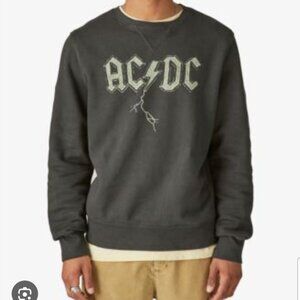 Lucky Brand Men's Acdc Terry Crew Neck Sweatshirt Sz L Music Fan Rock Casual